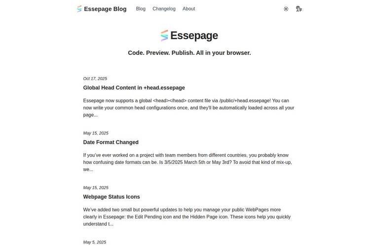 Essepage Blog