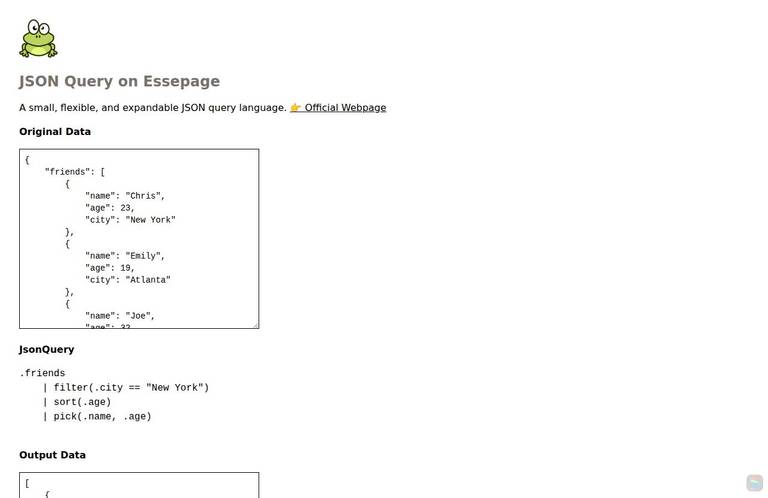 JSON Query Example