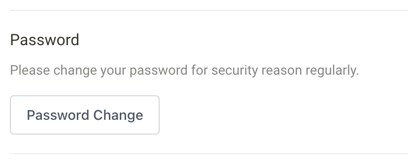 Password Change Button