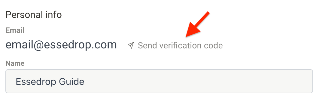 Click Send verification Code